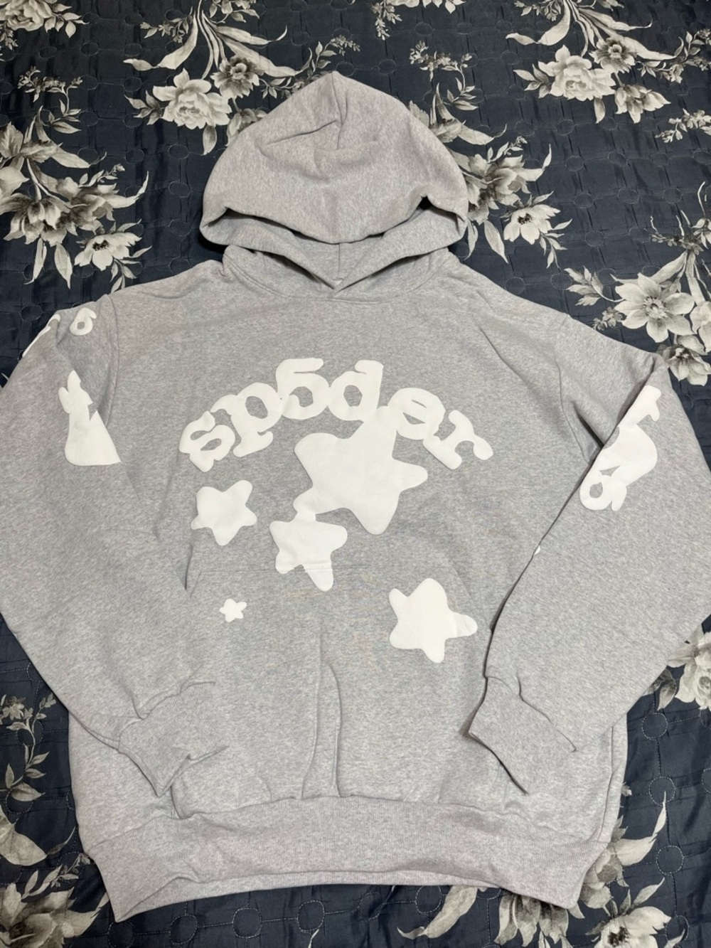 Sp5der beluga heather gray hoodie size XL